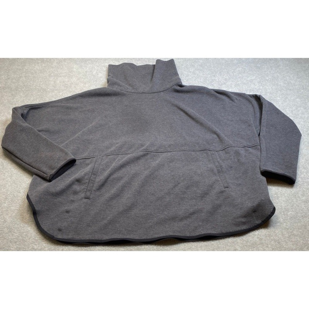 The North Face Poncho Sweatshirt Womens M/L Gray Funnel Neck Oversized Heathered